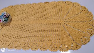 OVAL CROCHET RUNNER\\STEP BY STEP #easy #crochet #picot