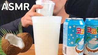 [ASMR]코코팜 화이트 요구르트 음료수 얼음컵 먹방(NO TALKING) COCOPALM WHITE YOGURT FLAVORED DRINKING SOUNDS ASMR