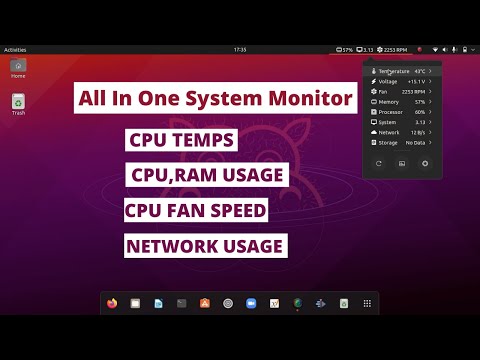 All In One System Monitor For Linux | CPU Temps RAM Usage Fan Speed | Vitals Gnome Extension Install