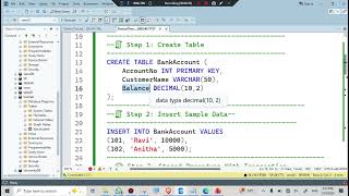 Stored Procedure with Transaction in MS SQL Server | COMMIT & ROLLBACK | SQL Tutorial in tamil