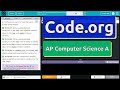 Code.org Lesson 3.7A Parameterized Constructors | Tutorial with Answers | Unit 2 CSA