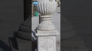 Cheap natural stone carved marble outdoor large garden planer flower pots ideas for you