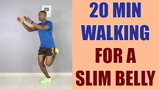 20 Minute Fat Burning Walking Workout for A Slim Belly 🔥 200 Calories 🔥