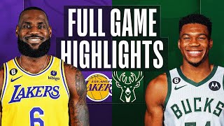 Milwaukee Bucks vs. Los Angeles Lakers Full Game Highlights | Dec 2 | 2022-2023 NBA Season