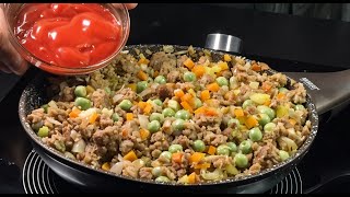 😋The most delicious recipe for minced meat and potatoes! Incredibly quick and easy!