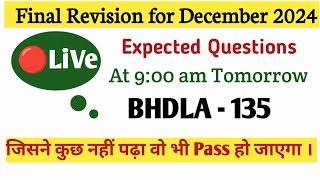 BHDLA 135 Important Questions 2024 One Shot Revision | IGNOU BHDLA 135 Important Questions Answers