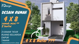 WOW! DESAIN RUMAH MINIMALIS 2 LANTAI YANG BIKIN TERPESONA, UKURAN 4X8 METER!