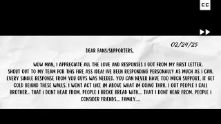 I  TOLD YALL !!!!!!!!!! TSU SURF SENDS LETTER FROM JAIL / everything in hip hop is in chaos !