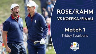 Rose/Rahm vs Koepka/Finau | Friday Fourballs | 2018 Ryder Cup