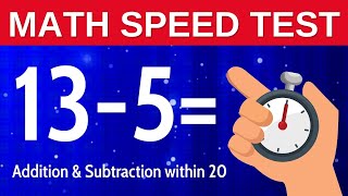 Addition and Subtraction up to 20 - Speed Math | Math Test | Math Quiz | Math Calculation up to 20