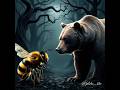 Bee + Bear #anime #ai #animals #beast #edit #shortvideo #shorts #short #yutubeshorts #hibrida