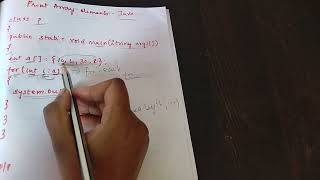Java program to print the array elements in Tamil| Java array programs| Java tutorial for beginners