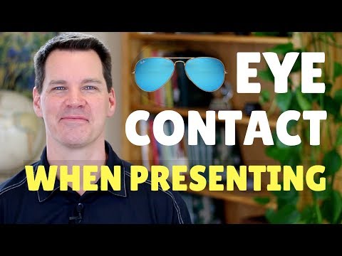 What is the point of making eye contact with the audience?