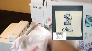 Embroidery Machine tutorial Brother M320e Snoopy T-shirt and introduction to my channel