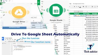 Drive to Google Sheet By App Script | How to Upload data from Drive to Sheet