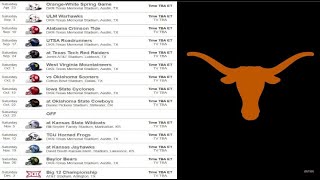 TEXAS LONGHORNS 2022 COLLEGE FOOTBALL SCHEDULE PREVIEW