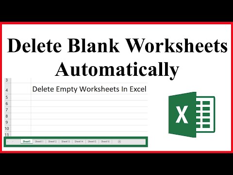 How To Remove or Delete Empty Sheets From A Workbook In Excel