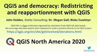 QGIS and democracy: Redistricting and reapportionment with QGIS