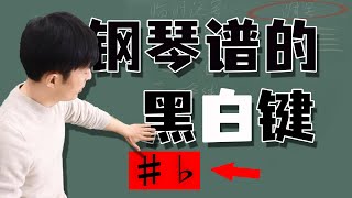 钢琴里的【黑键】和【白键】，是怎么在谱子里显现的？都必须知道吗？