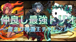 【パズドラ】一度きり精霊王チャレンジ！【水】 マドゥ ゼラ キティ