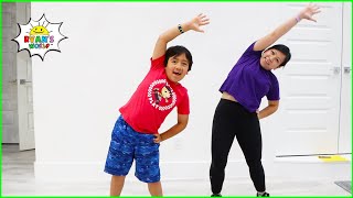 Kids Workout Video at home 30mins Family fun with  Ryan's World!!