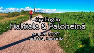 Cycling in Haltiala \u0026 Paloheinä, August 2020, Finland, Helsinki [4K]