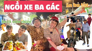 TINA LẦN ĐẦU ĐI XE BA GÁC 🤣 | Ghé quán cá viên của chị Vũ Thu Phương, dạo Sài Gòn mộng mơ ,..