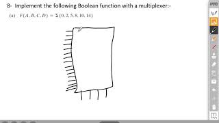 (Arabic) Implementing a boolean function with multiplexer of any size