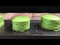 7分钟学一道甜品，抹茶半熟芝士（不甜不腻，一口销魂）matcha semi ripe cheese not sweet not greasy a ecstasy .