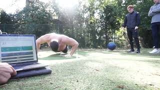 Most Side Jump Push Ups in 1 Minute - (61) Official  @guinnessworldrecords