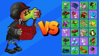 ZOMBI VETERANO ACEREZADO vs TODAS  LAS PLANTAS FUSIONADAS | PvZ Fusion