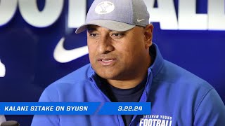 BYU Football Head Coach Kalani Sitake updates on BYU's spring preparation for their second year in t
