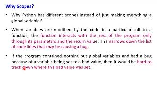 Python Programming: Variable Scope and Exceptions [VTU BE CSE 18CS55 ADP] (Module 1 - Lecture 9)