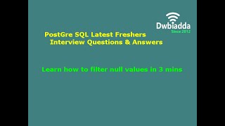 Learn how to filter null values in 3 mins | PostgreSQL Tutorial