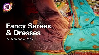 Wholesale Fancy Sarees \u0026 Dresses | Chennai Parrys Wholesale Market | Bridal Sarees | Travelin