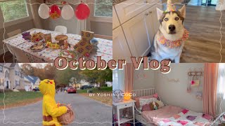 October Vlog 🎃 | Pokémon Birthday Party,Halloween decor,Sleepover