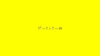 Simplifying Integer Exponents: Solving 7 to the Power of 2