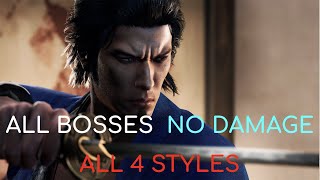 All Main Boss Fights - Like a Dragon: Ishin! (No Damage No Magic All Styles) [Yakuza Ishin] PS5