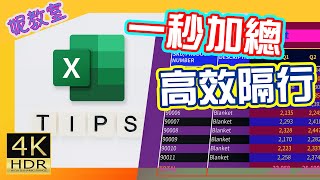 EXCEL一秒加總｜高效隔行｜打工仔辦公密技｜廣東話｜妮教室｜妮可亨利