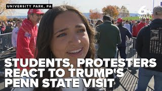 Students, protesters react to Donald Trump's visit to Penn State University