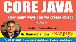 How many ways can we create object in Java Part 2 Deserialization | Core Java Tutorial