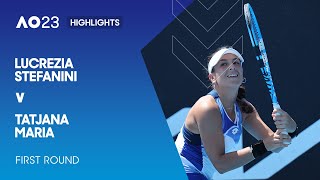 Lucrezia Stefanini v Tatjana Maria Highlights | Australian Open 2023 First Round