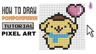 Pixel Art Tutorial: Drawing POMPOMPURIN Step by Step