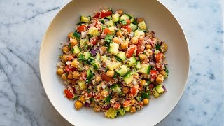 High Protein Chickpea Quinoa Salad Jars (35 grams per Jar)