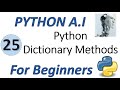 Machine Learning Tutorial Python : 25. Python  Dictionary Methods