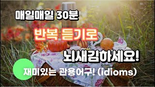 재밌는 관용어구(idioms) 40문장 #1 (매일 반복 듣기로 영어문장을 무의식에 심으세요! 반복해서 듣는 습관으로 영어가 늘어요!)