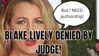 🚨 BREAKING: JUDGE DENIES BLAKE LIVELY!! BLAKE LIVELY EMOTIONAL DISTRESS CLAIMS DOA!!!! 🚨