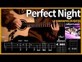 309.LE SSERAFIM - 'Perfect Night' 【★★★★☆】  | Guitar tutorial | (TAB+Chords)