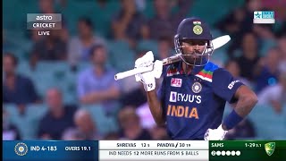 last over 6 Ball 13 Runs  India vs Australia 2nd T20 || Hardik Pandya ||