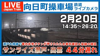 【LIVE】向日町操車場ライブカメラ 2022-02-20 14:35-26:20 Kyoto Japan train livecam